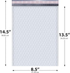 White Poly Bubble Mailers 8.5x14.5 inch #3 | Self Seal Padded Envelopes | Cushioned Bubble Mailer | Usable Size 8.5x13.5 | WaterProof | Lightweight mailing Shipping Bags | 200 Pack Bulk | Made in USA