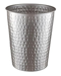 Monarch Abode Metal Bathroom Trash Can – Waste Basket for Bedroom, Office Desk, & Dorm, Hand Hammered, Durable Decorative Pewter Small Trash Can Bathroom Garbage Bin Wastebasket