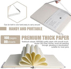 EMOMAS Lined Journal Notebook, 6Pack Hardcover Notebook for Men & Women – Journals for Writing, Work, School, Home & Daily Notes, 160 Pages – Medium A5, 5.7"x8", 100 gsm Thick Paper (White)