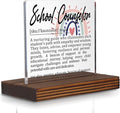 School Counselor Gifts, Thank You Desk Sign for Guidance Counselors, Inspirational Appreciation Plaque for Office Decor, Student Support Graduation Gift PA028