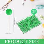 WILLBOND 500 Pack Map Push Pins Map Tacks Small Round Head Push Pins Thumb Tacks for Travel Picture Photo Bulletin Board Wall DIY Craft School Office Home(Light Green,1/6 Inch)