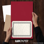 LUXPaper 9.5" x 12" Certificate Holders | Burgundy Linen | 100lb. Cover | 50 Qty