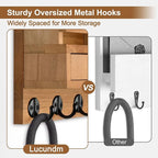 Lucundm Key Holder Wall Mount, Mail Holder with Storage Drawer and 5 Key Hooks for Coat, Dog Leash, Home Decor Rack, House Accessories, Entry Way Organizer (Wood)