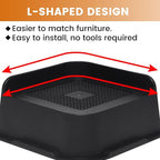 MXMZHXU Bed Risers 2 inch, 3 inch, 4 inch, 6 inch or 8 inch Heavy Duty Furniture Risers, Up to 6000 Lbs L Shaped Design Bed Lifts Blocks for Couch Desk Sofa Table (Black, 2 Inch 4 Pack)
