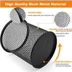 SNOW COOLER Pen Holder Mesh Pencil Holder Metal Pen Holder Pencil Holder for Desk Office Pen Organizer Black, 8 Pack