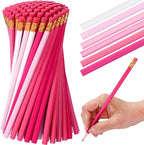 TecUnite 120 Pcs #2 HB Pencils with Eraser No 2 Unsharpened Wooden Hexagonal Pencils for Adults Gifts for School Exam art Learning Office Sketching(Pink Series)