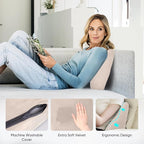 AHUAWA Lumbar Support Pillow for Recliner Chair and Couch, Memory Foam Back Cushion Ergonomic Large Back Support Pillow for Lower Back Pain Relief, with Soft Velvet