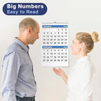 Dunwell 2026 2-Month Wall Calendar, Blue, Monthly Hanging Calendar with Large Bold Numbers, Easy to Read, Jan–Dec 2026, 11x17 Open, Ships Folded