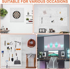 Cork Boards for Walls 48" x 36" Felt Board Alternative, 12 Pack Felt Wall Tiles Bulletin Board, Large Cork Board for Office Pin Board Tack Board Cork Boards