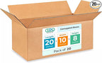 Large Shipping & Moving Boxes 20"L x 10"W x 8"H (20-Pack) - Extra Strength 200 lb vs Regular - Corrugated Shipping Boxes for USPS/UPS/FEDEX - Large Moving Box - Cardboard Box by IDL Packaging