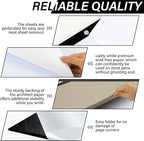 gisgfim Large Engineering Graph Paper 22x17 in Sturdy Graph Desk Pad 1/4 in Quad Grid Blueprint Paper Giant Drafting Pad Sketching Graph Paper for Engineer Architect Designer Mathematician Draftsman