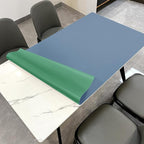 Zinkooat Leather Table Cover,1.8mm Thick,30x48 Inch Desk Cover,Large Desk Mat,Table Protector,Table Cover Protector,Table Top Protectors for Wood,Desk Writing Mat(Grayish Blue+Dark Green,30x48)