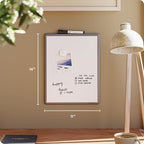 U Brands Contempo Magnetic Dry Erase Board White Board, 11" x 14", Gray Modern Frame, Includes Magnet and Marker