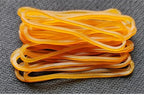 600pcs Elastic Rubber Bands Ties Home Office Students School Stationery Accessories Yellow Color Package Supplies Rubber Ring Rubber Band File Rings