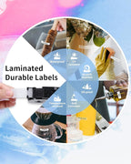 5-Pack Compatible Brother P Touch Label Tape TZe 12mm 0.47 Laminated TZ Tape Colored Label Maker Refills, for Brother Ptouch PT-D210 D220 H110 D400 1000 1280 Printer, White/Berry Pink/Purple/Pink/Blue