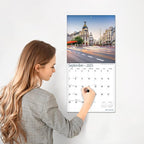 RED EMBER World's Greatest Cities 2025 Wall Calendar 12 Month | 12" x 24" Open | Thick & Sturdy Paper | Giftable | Calendar 2025