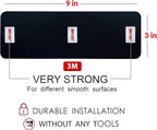 The Office sign for door or wall — Main office signs — quick easy installation — self adhesive for doors or walls — 9 X 3 in office signage for home and Business sign — White Big letters on black plate (Raised/ Black White)