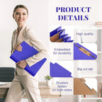 Skyygemm 36 Pcs Classification Folders Letter Size, 3 Divider Pressboard File Folder with Fasteners, Expanding File Organizer Bulk for School Teachers, Office Employee, Coworker, Staff (Purple)
