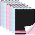 Resurhang 6 Pcs Legal Pad Top Spiral Bound Notebook 70 Sheets Double Sided College Ruled Paper Notepad Memo Steno Pad with Stiff Cover for Business College(8.5 x 11 Inches,No Holes,3 Colors)