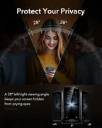 ESR Accessory Glass by Corning™ 3 Pack 9H+ Glass for iPhone 17/16 Pro Privacy Screen Protector, with AR Anti-Reflective Technology, Military Grade Shatterproof & Durable with UltraFit Tray