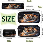 Pardick Pencil Case，3D Tiger Big Capacity Pencil Pouch Coin Pouch Stationery Organizer For Teen School