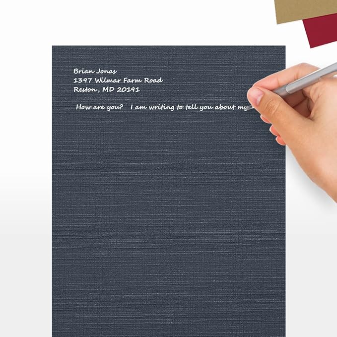 LUXPaper 8.5" x 11" Cardstock | Letter Size | Nautical Blue Linen | 100lb. Cover | 500 Qty
