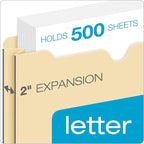 Pendaflex File Jackets, Color File Folders with 2 inch Expanding Sides, Color Assortment May Vary, Letter Size, Straight Cut Tab, 50/Box (B3043DTAST)