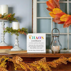 Chaos Coordinator Wood Box Sign, Chaos Coordinator Gifts, Thank You Gifts for Coworker Manager Teacher Nurse, Office Bedroom Home Desk Cubicle Table Shelf Decor Administrative Professional Day