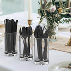 Dealusy 360 Count Black Plastic Spoons Disposable, BPA-Free, Heat Resistant, Solid and Durable Disposable Spoons Heavy Duty Bulk, Premium Spoons plastic disposable for Party Supply