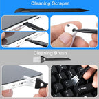 2 Pack Car Touch Screen Mist Cleaner, walrfid Laptop Screens and Phone Touchscreen Cleaning Kit for iPad, iPhone, MacBook Pro with Aipods Cleaning Pen, Small Brush and Eyeglass Cloth - Grey and Blue