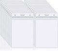 EcoEarth - Vertical Card Protector w/Soft Edge - Premium Tier Sealable 3x4 Inch, 100 Pack - Waterproof ID Badge Holder - Plastic Name Tag Holder Bulk