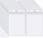 EcoEarth - Vertical Card Protector w/Soft Edge - Premium Tier Sealable 3x4 Inch, 100 Pack - Waterproof ID Badge Holder - Plastic Name Tag Holder Bulk