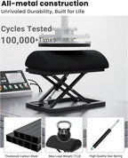 Wikabex Truly Infinite Height Adjustable Footrest｜No Bending Needed—Foot Step-to-Adjust｜2.7"-13.1" Height｜Washable｜Foot Rest Stool for Under Desk at Work, Office/Home/Gaming/Study Desk Essentials