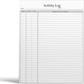Better Office Products Activity Log Notepad, 8.5" x 11", Planning Note Pad, 50 Sheets, Daily Time Tracking Productivity Checklist Organizer, (1 Pack)