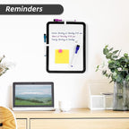 VUSIGN Small White Board Dry Erase, 8.5'' x 11'' Magnetic Dry Erase Board, Mini Whiteboard with Markers for Students, Fridge, Wall, Locker, Black