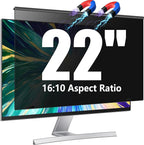 JEEETINTX Magnetic Computer Privacy Screen Filter 22 inch for 16:10 Widescreen Monitor Desktop PC, 22in Hanging Removable Anti Blue Light Glare Eye Protection Shield, Screen Protector Panel