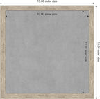 Amanti Art Silver Framed Magnetic Board 13x13 X-Small Vision Board for use with Magnets, 100% Metal Sheet to Display Items as Office Decor or for Home Organization in mudroom, Kitchen or Kids Room