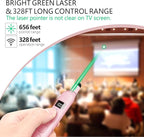 Norwii N21 Bluetooth Presentation Clicker with Telescopic Teaching Pointer, Presentation Remote with Retractable Stick for PowerPiont, Wireless Presenter, Slide Advancer - Pink