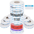 Perco Blue Reverse Print on White Grocery Labels to fit Monarch 1110 Price Gun, 16 Rolls - 17,000 Labels