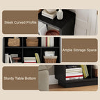 ChooChoo 6 Cube Storage Organizer, Wooden Bookcase with Storage, Cube Storage Bookshelf for Bedroom and Home Office, Black