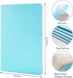 8 Pack Soft Cover Journal Bulk, Feela Notebooks College Ruled for Work, Lined Travel Journal for Women Men, Note Taking Notebook School Supplies Business Writing, 8.2” x 5.5”, A5, Light Blue