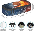 SNAPMADE Boys Pencil Box with Football Pattern, Cool Sports Pencil Case Large Capacity Durable Pencil Pouch Storage Pen Bag Stationary Case Desk Organizer with Zippers for Teens Adults
