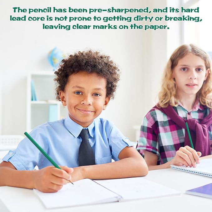 sqzrmdcg 36 PCS Colored Pencils Pre-sharpened Coloring Pencils Set for Kids and Adult, Teachers Essential Classroom Prizes, Back to School Supplies (Green)