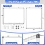 Grtard 24" x 18" Magnetic Dry Erase Whiteboard for Wall, Hanging Magnetic White Board with Marker & Magnets, Smooth Writing Dry Erase Board for Office & Home, Christmas Practical Gift Idea