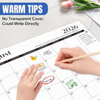 Gannyfer Desk Calendar 2026 with Desktop Mat, Simplified Large 22" x 17" Desktop Pad Calendar, 18 Month Desk Calendar 2026-2027, Use Jan 2026 to Jun 2027, Office Supplies Perfect for Home School and Office - Black