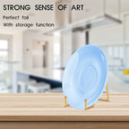Decolore 6 inch 3 Pack Gold Metal Display Stands Plate Stands Plate Holder Display Stands for Picture, Decorative Plate, Book, Photo Easel, Artistic Work