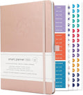 Smart Planner Pro – Undated Daily Planner – Medium B5 – Achieve Goals & Increase Productivity with Weekly, Monthly, Work Sections - Organizer Planner with Back Pocket, 3 Satin Bookmarks & Pen Holder