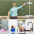 Dry Erase Erasers, 8 Pack Magnetic Whiteboard Eraser Chalkboard Eraser Dry Eraser for Classroom Office and Home (8pcs Pink)