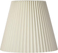 10" Top x 17" Bottom x 14 1/2" High x 14 3/4" Slant Lamp Shade Replacement Large Ivory White Bell Round Traditional Pleated Spider Harp Finial - Springcrest