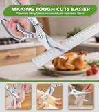 Aaeiirey Heavy Duty Poultry Shears – Luxury Kitchen Shears & Multipurpose Kitchen Scissors for Meat, Chicken, Fish & Vegetables, High Carbon Stainless Steel, Safety Lock, Dishwasher Safe